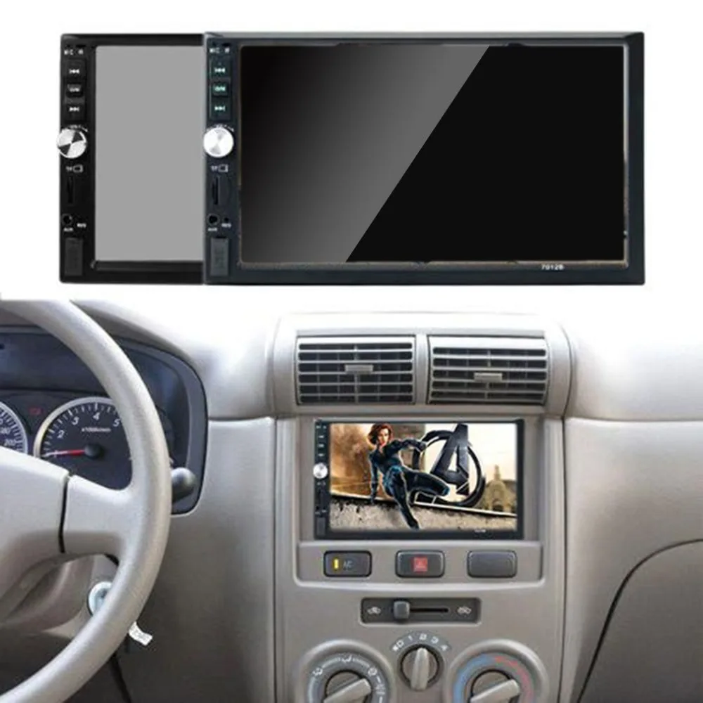 

Universal 7012B 7" Double Din Touch Screen Car Audio Stereo Receiver MP5 Player FM Radio Bluetooth MP3 Player Support TF