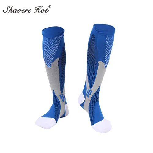 The font b football b font sports Unisex Leg Support Stretch Compression Socks Active School Team