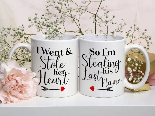 engaged couple engagement mug