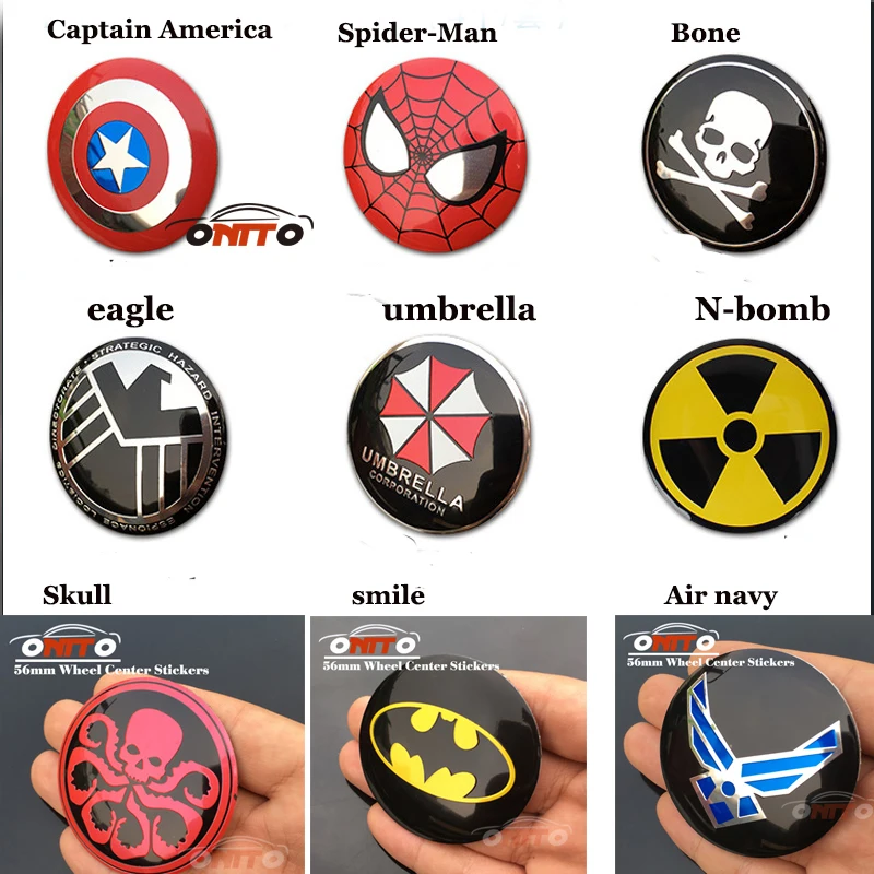 

4pcs/lot Modified 56mm Standard Car-Styling Stickers Car emblem Wheel Hub Sticker Badge For BMW VW Volvo Fiat Seat Audi Decals