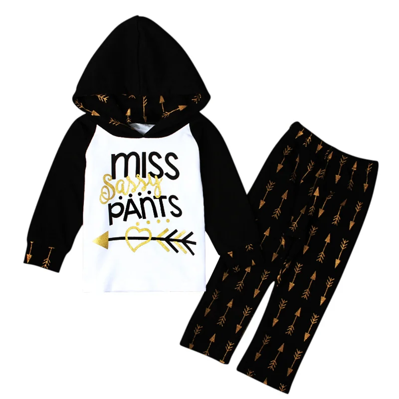 Fashion Children Sports Suits Girls Boys Hooded Coat + Pants Arrow Printed Kids Sportswear Spring Autumn Baby Clothing Sets | Детская