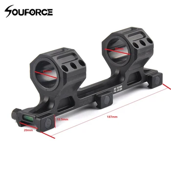 

New Tactical Riflescope 25mm/30mm Rail Mount with Spirit Bubble Level for 20mm Picatinny Weaver Rail Hunting