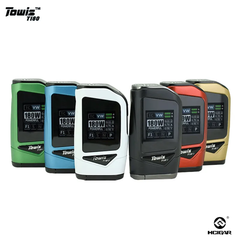 Original Hcigar towi T180 Mod 18650 pantalla táctil Mod salida 5-180 W TFT Color pantalla e-cigarrillo Mod Fit RDA 510 Vape - 1