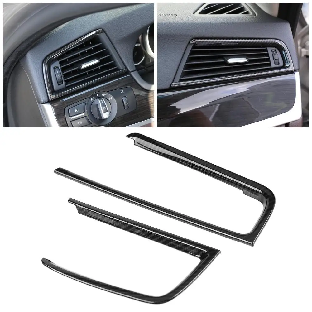 2Pcs Carbon Fiber Style Side Air Vent Cover Trim Decoration Accessories