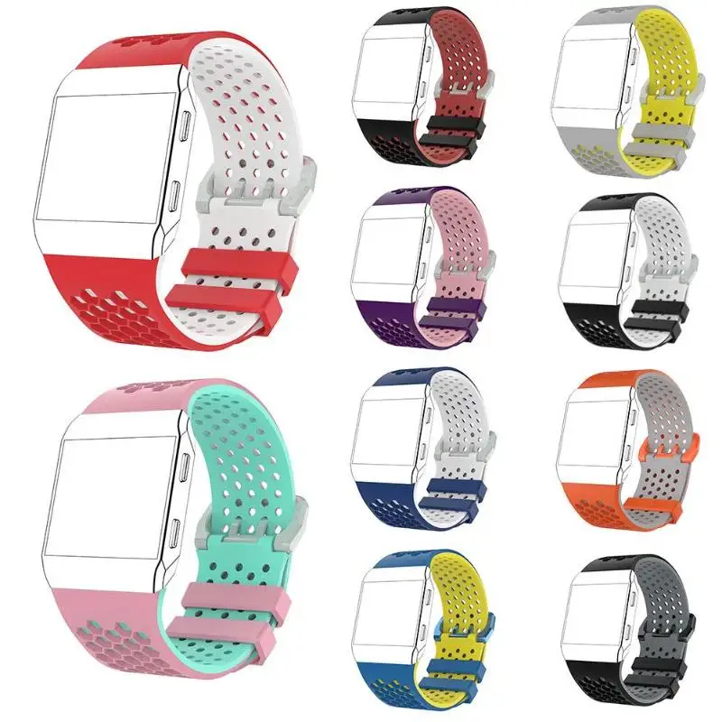 

ALLOYSEED Silicone Sport Watch Bands Bracelet Replacement Wrist Band Strap with quick release for Fitbit Ionic Smart Watch