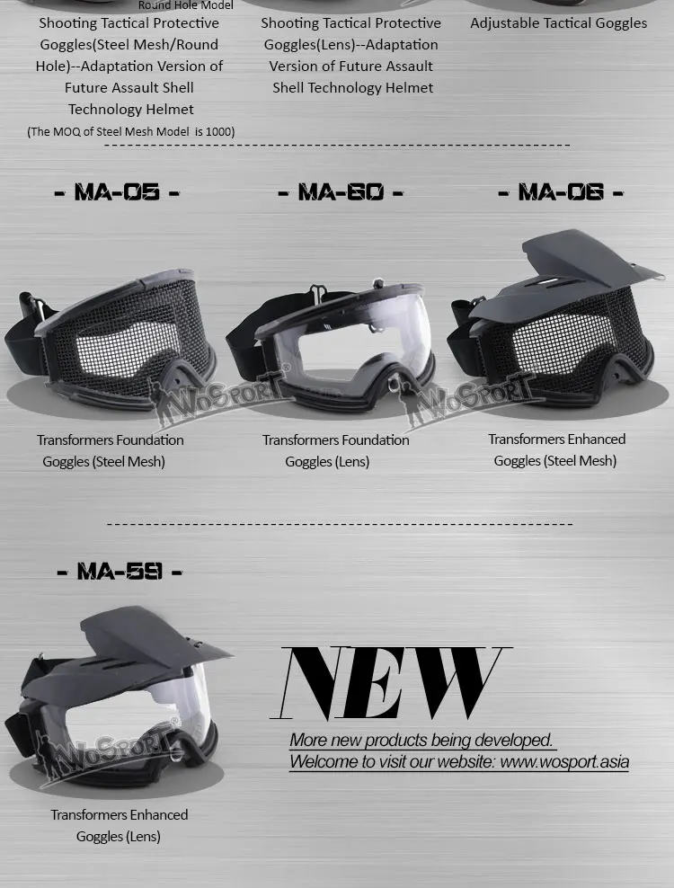 WoSporT Тактические Военные очки армейские очки для стрельбы поляризованные Баллистические Очки с шлемом для Wargame