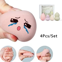 4 шт./компл. макияж губки тональная спонж для макияжа блендер для жидких кремы и пудры-сухой или в любой другой влажной Применение
