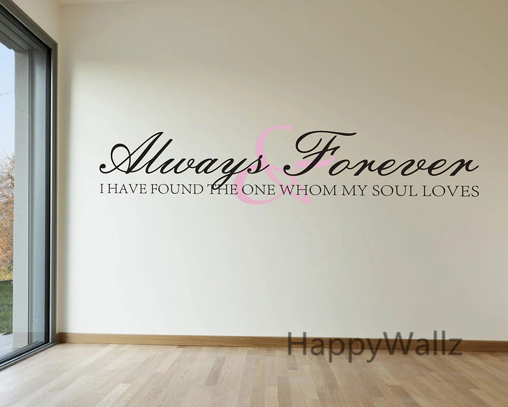 Love Quotes Wall Decals Beauteous Love Quote Wall Sticker Always & Forever Wall Decal I Have Found Love Quotes Wall Decals Adorable Love Quote Wall Sticker Always & Forever Wall Decal I Have Found