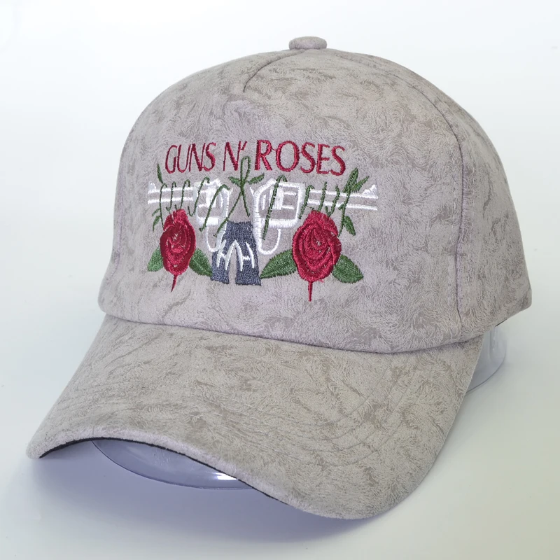 صخرة صلبة البنادق ن الورود كاب التطريز روز البيسبول قبعات أزياء الرجال النساء روك الفرقة قبعة في الهواء الطلق قبعات ترد لمكانها العظام Gorras