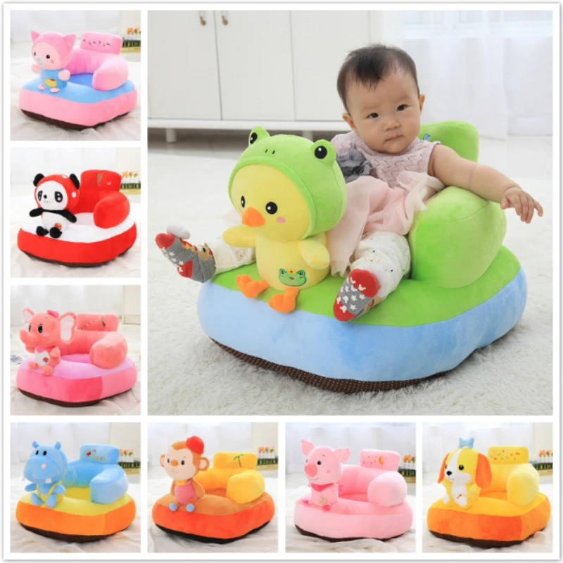 

Infant Safety Seat Soft Stuffed Animal Baby Sofa Plush Baby Cushion Feeding Chair Learning To Sit Kids Back Support Plush Toy