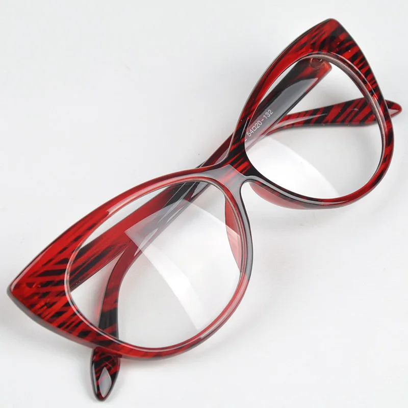 Повседневное Стиль Для женщин прекрасный кот глаз узор новая дизайнерская оправа для очков Модные Винтаж дизайн очки с прозрачными