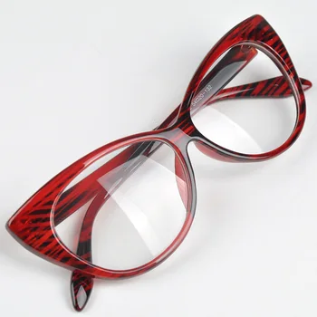 

Casual Style Women Lovely Cat Eye Pattern New Designer Glasses Frame Fashion Vintage Design Clear Lens Eyewear Frame