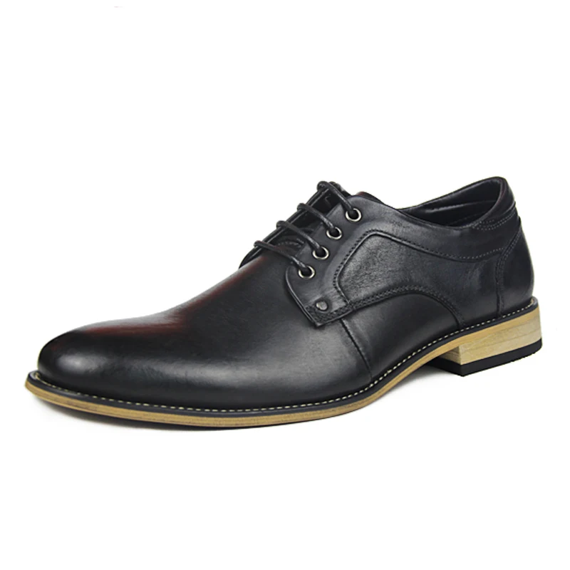Men's Genuine Leather Shoes Extra Size 11 12 13 Top Head Leather Brand Dress Shoes Europe America Style Man Business
