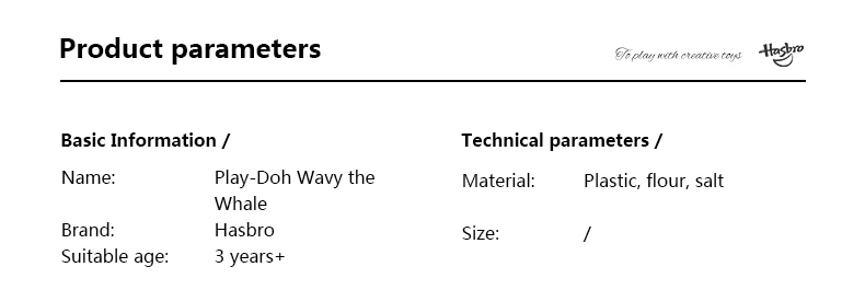 Hasbro Play-Doh развивающие игрушки волнистый КИТ морские игрушки для животных Play Doh DIY дошкольные творческие игрушки для детей