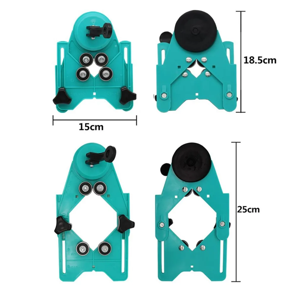 Регулируемый 4-80 мм керамический фарфор сверло резак плитка стекло отверстия локатор отверстие пилы направляющая с вакуумным основанием присоска
