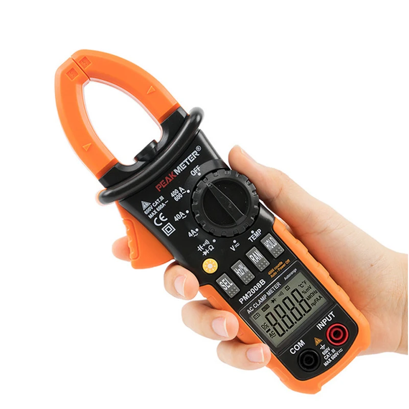 Professional Digital Multimeter Ms2008b Clamp Meter 4000 Counts W Back