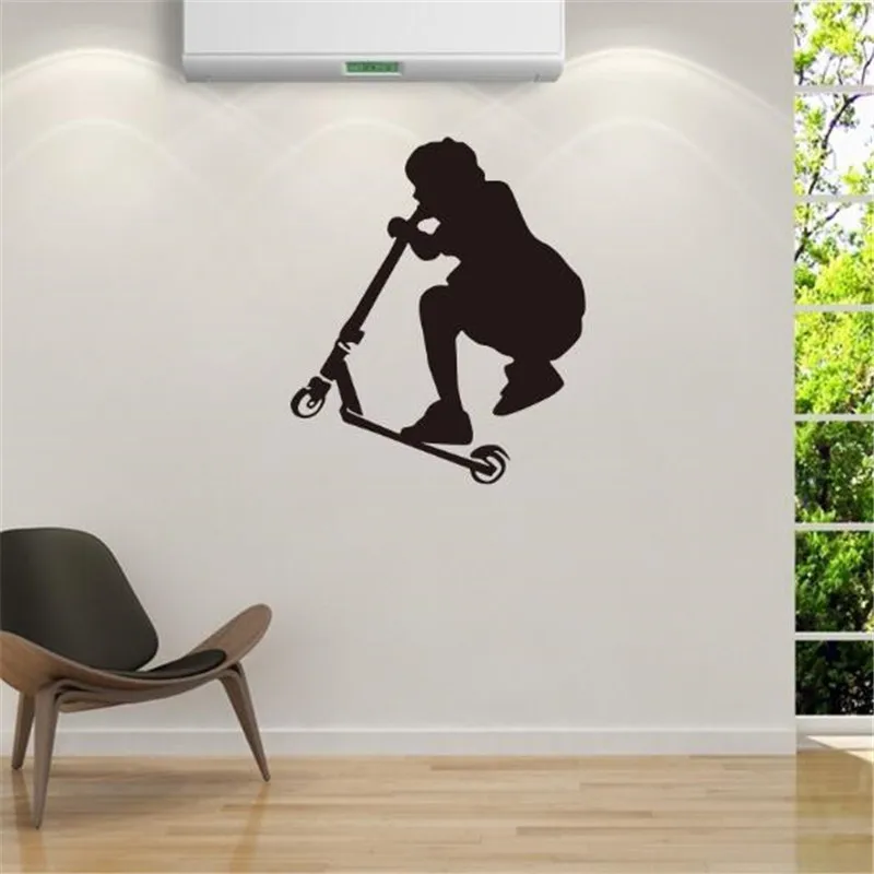 IDFIAF STUNT SCOOTER Wall Art Stickers Wall Decal Home DIY Decoration