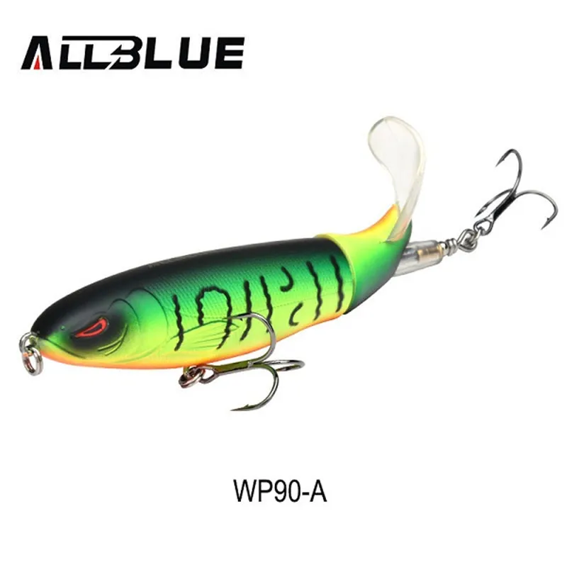 Fishing Lure Artificial Bait Hard Plopper Soft Rotating Tail Fishing Tackle WFI