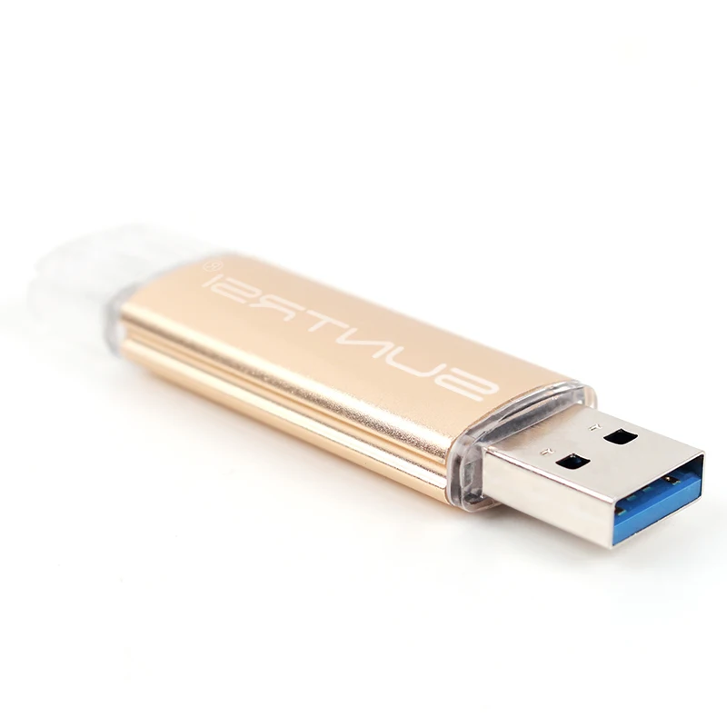 Suntrsi металлический USB флеш накопитель под заказ логотип 3 0 OTG 64 ГБ 16 32 флешка 8 Гб