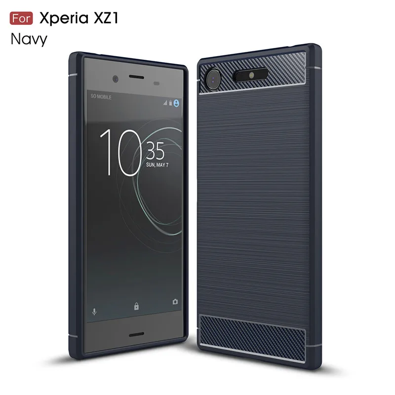 Для sony Xperia XZ1 G8341 G8342 чехол из углеродного волокна, силикон, ТПУ, кожа, мягкая задняя крышка, чехол для телефона для sony Xperia XZ1 G8341 G8342