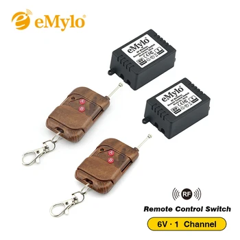 

eMylo 2018 DC5V/ 6V 2X2-Buttons Switch Transmitter Receiver 2X1CH Receivers Relay Smart RF Wireless Remote Control Switch 433Mhz