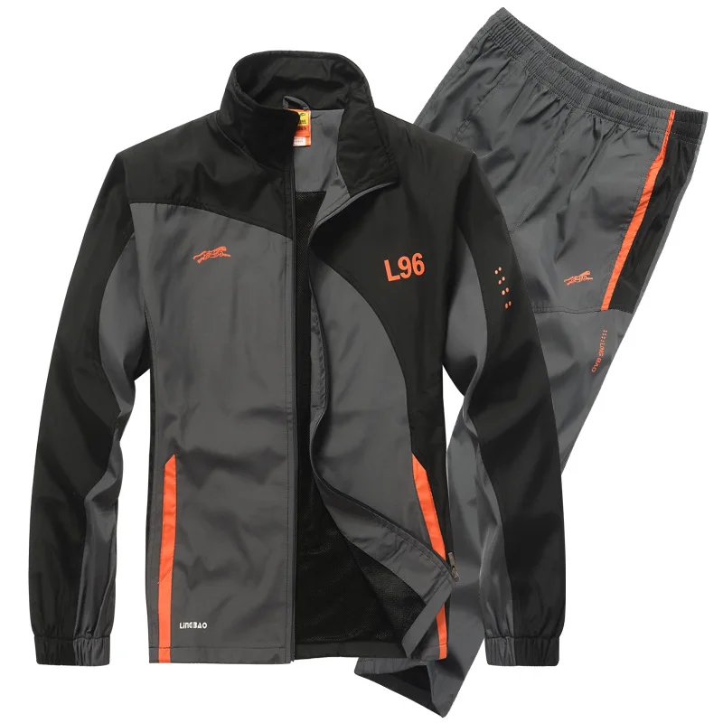 

Tracksuit Men Two Piece Sets Casual Jacket Pants 2PCS Track Suit Sportswear hoodies sweatpants Sweatsuits Man joggers