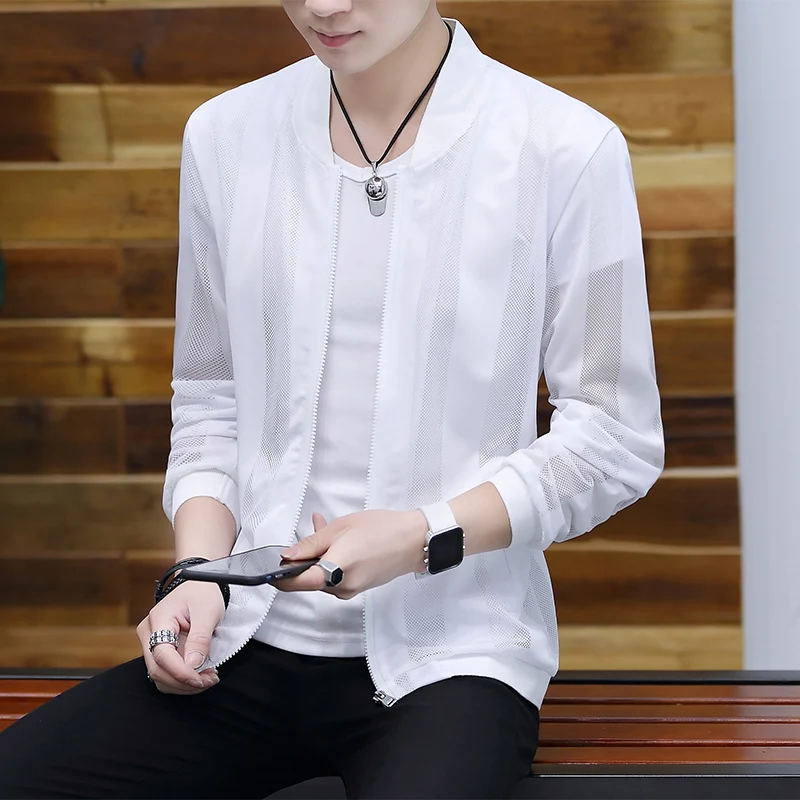 Hollow Out Solid font b Men b font font b Jackets b font Summer font b