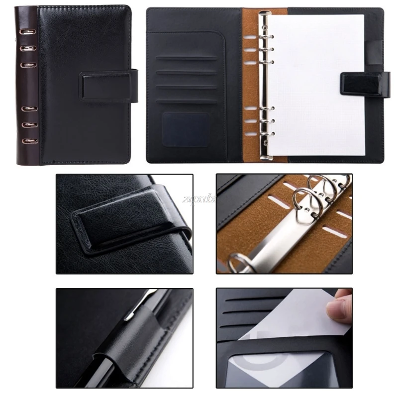 

Vintage Faux Leather Notebook Planner Dividers Spiral Notebook A5 Personal Diary Bindmiddel Pocket Journal