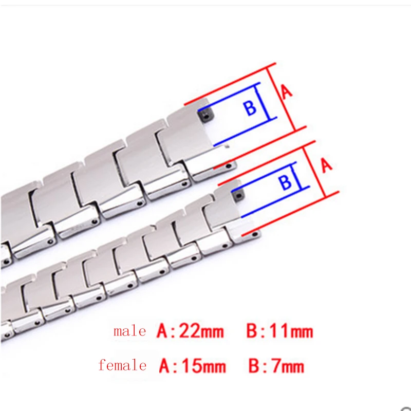 Ремешки для наручных часов 22*11 мм 15*7 мм высококачественные браслеты из нержавеющей стали для мужчин и женщин ремешки общие для rado RD6020