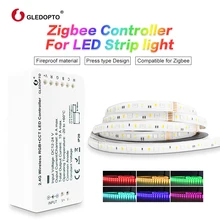 zigbee Zll link smart LED Strip Set Kit rgb+cct ZIGBEE controller for RGB+CCT waterproof strip light work with alexa smartthing(China)