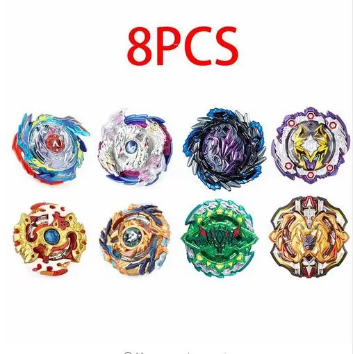 Tops Set Launchers Beyblade Toys B-131 B-122 B-130 Toupie Metal God Burst Spinning Top Bey Blade Blades Toy bay blade bables - Цвет: SZTL-8PCS-4