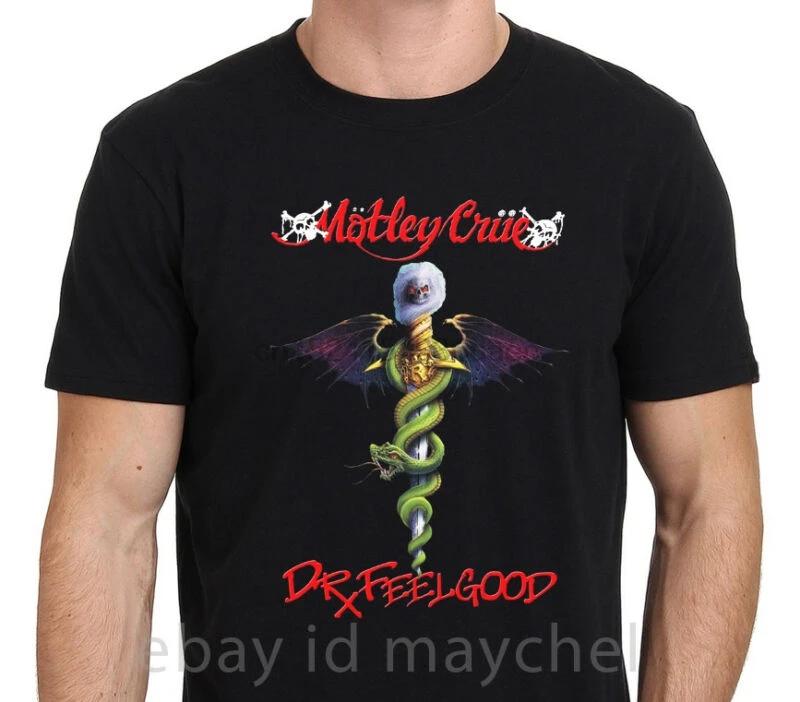 

Motley Crue Dr Feel Good Vintage Rock Poster T-shirt Men's Size S-XXL