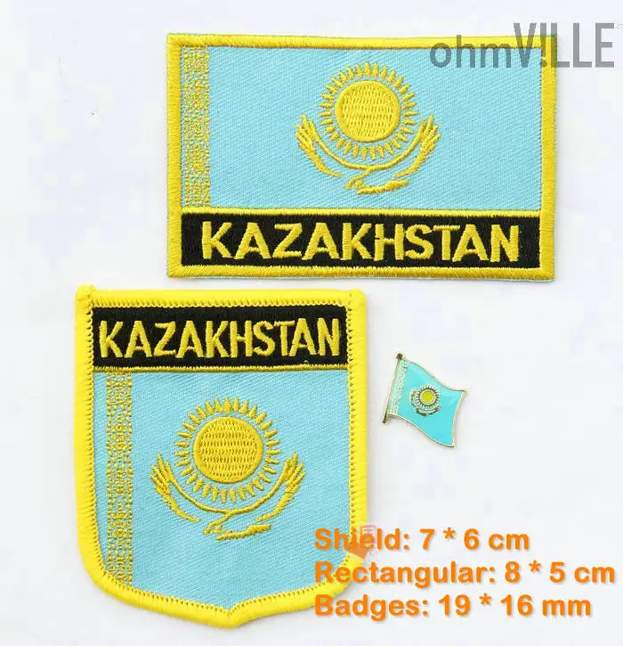 

2016 New Sale Iron-on 3d Fallout Kazakhstan Flag Patch Iron On Patches - 100% Quality Guarantee Embroidered + Free Shipping