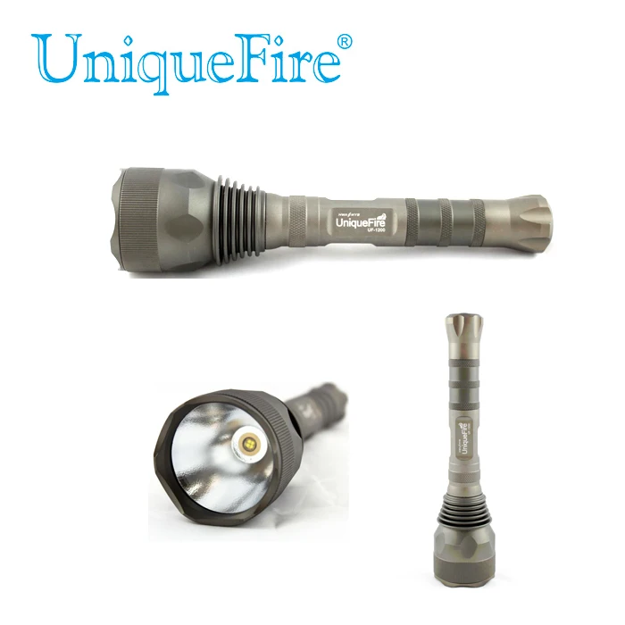 

UniqueFire led torch lighting UF-1200 Waterproof 1200 Lumens 5-Modes LED Flashlights with U2(2*18650 batteries)
