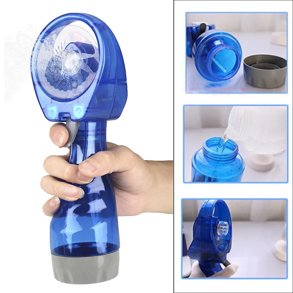 

2019 Portable Hand held Cooling Cool Water Spray Misting Fan Mist Travel Beach For Laptop Computer