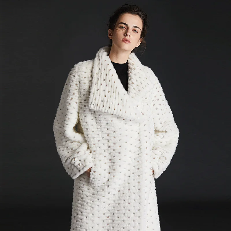 

SJU 2018 imported mink velvet fur the sable female long mink coats a craft factory direct sale