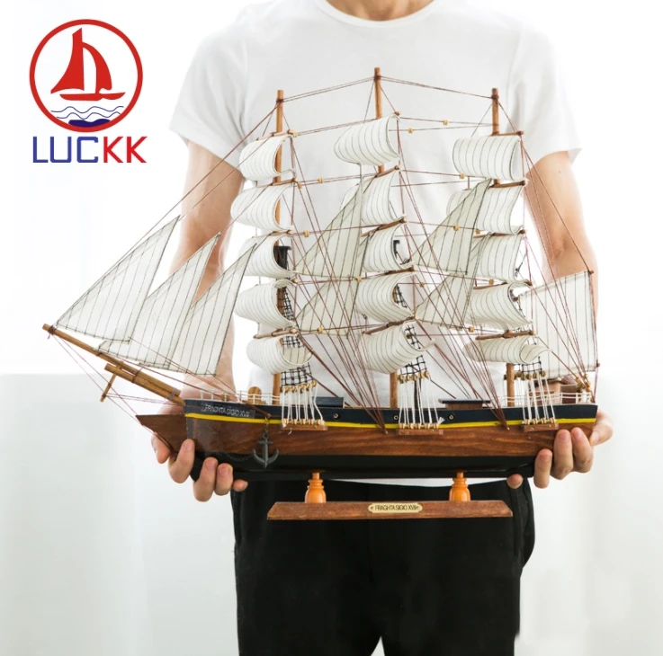 LUCKK 60 см Ретро деревянная модель фигурки современный дом внутренняя отделка