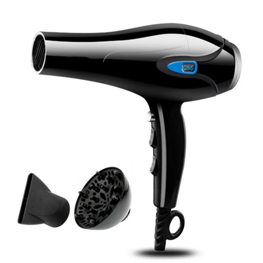 2800W 220V Hair Dryer Blue Light Anion Ceramic Ionic Fast Styling Blow Dryer AC Motor Salon