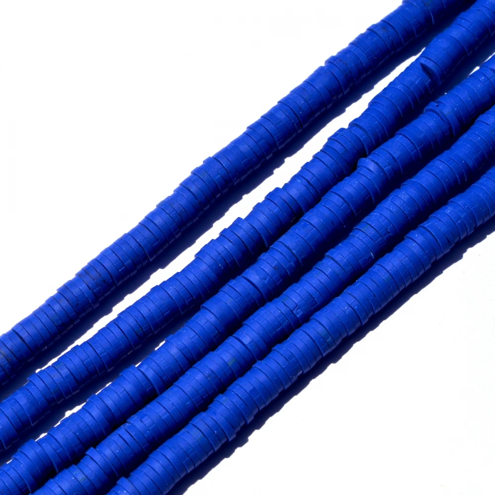 Королевский синий 6 мм африканские бусины резиновые прокладки|rubber spacer|trade beadsbead