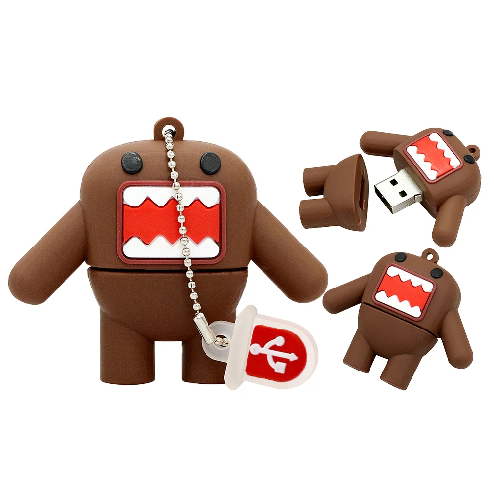 Мультяшный флеш-накопитель 64 ГБ, японский стиль Domo Kun, милый креативный USB флеш-накопитель, 4 ГБ, 8 ГБ, 16 ГБ, 32 ГБ, USB флеш-накопитель