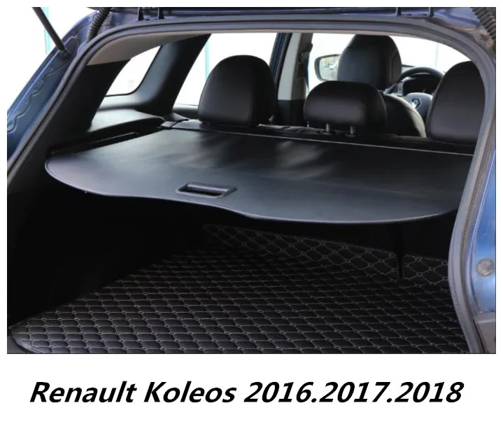 

JINGHANG Car Rear Trunk Security Shield Cargo Cover For Renault Koleos 2016.2017.2018 High Quali Auto Accessories Black Beige