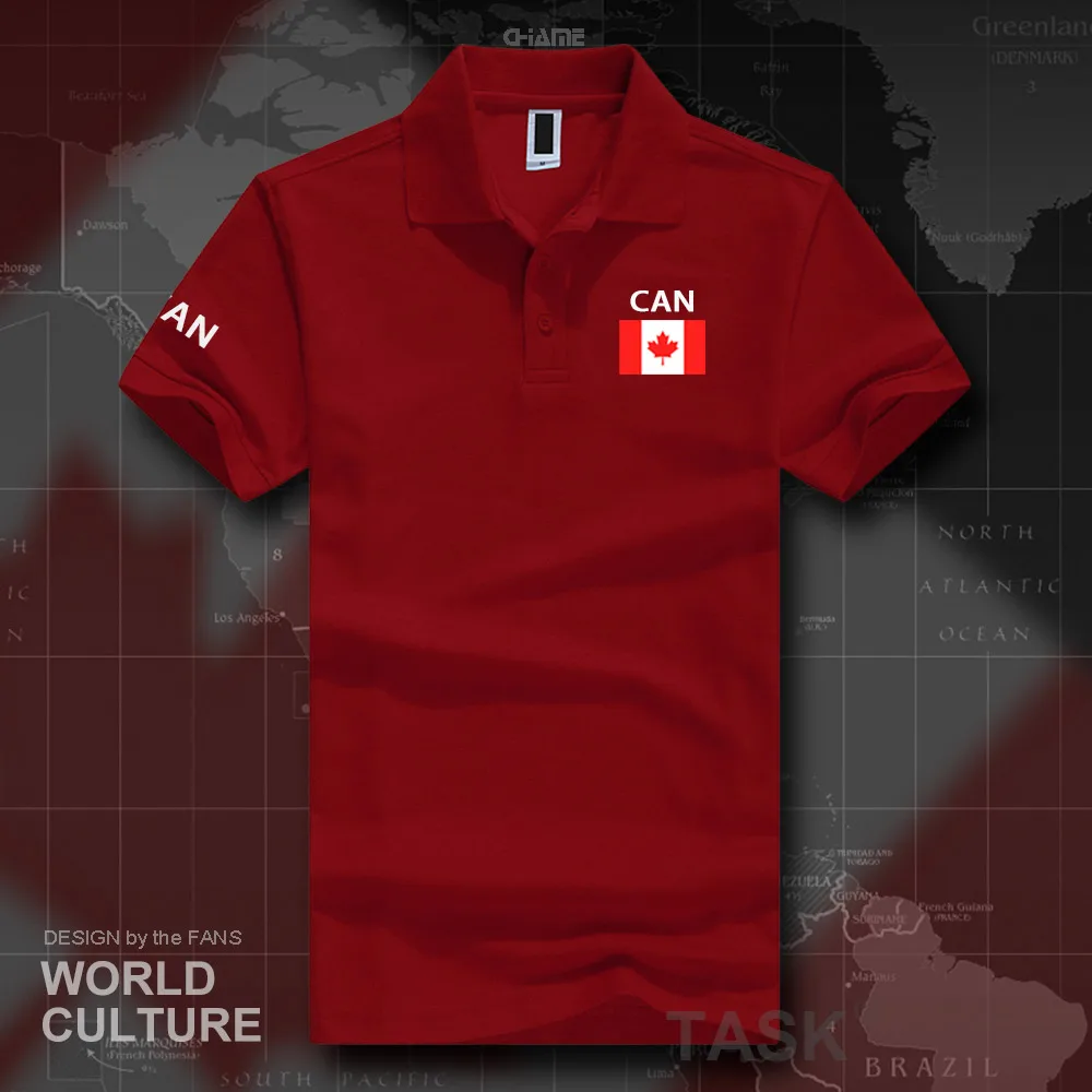 Канады Канадиенс футболки-поло для мужчин с коротким рукавом белый печатных брендов для страны хлопок нация команда флаг Новая мода CA может