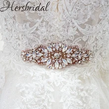 Розовое золото пояс невесты& створки ручной работы бисером свадебный пояс горный хрусталь отделка Свадебные аксессуары
