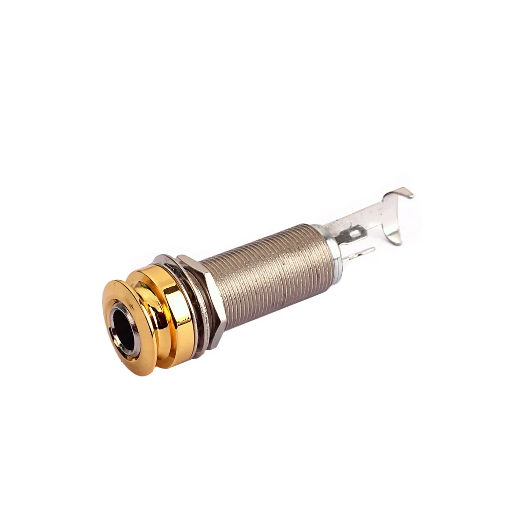 Cylinder Style Bass Guitar End Pin Endpin Output Jack 1/4'' Stereo Jack Socket Plug For Acoustic Electric Guitar Bass Mandolin