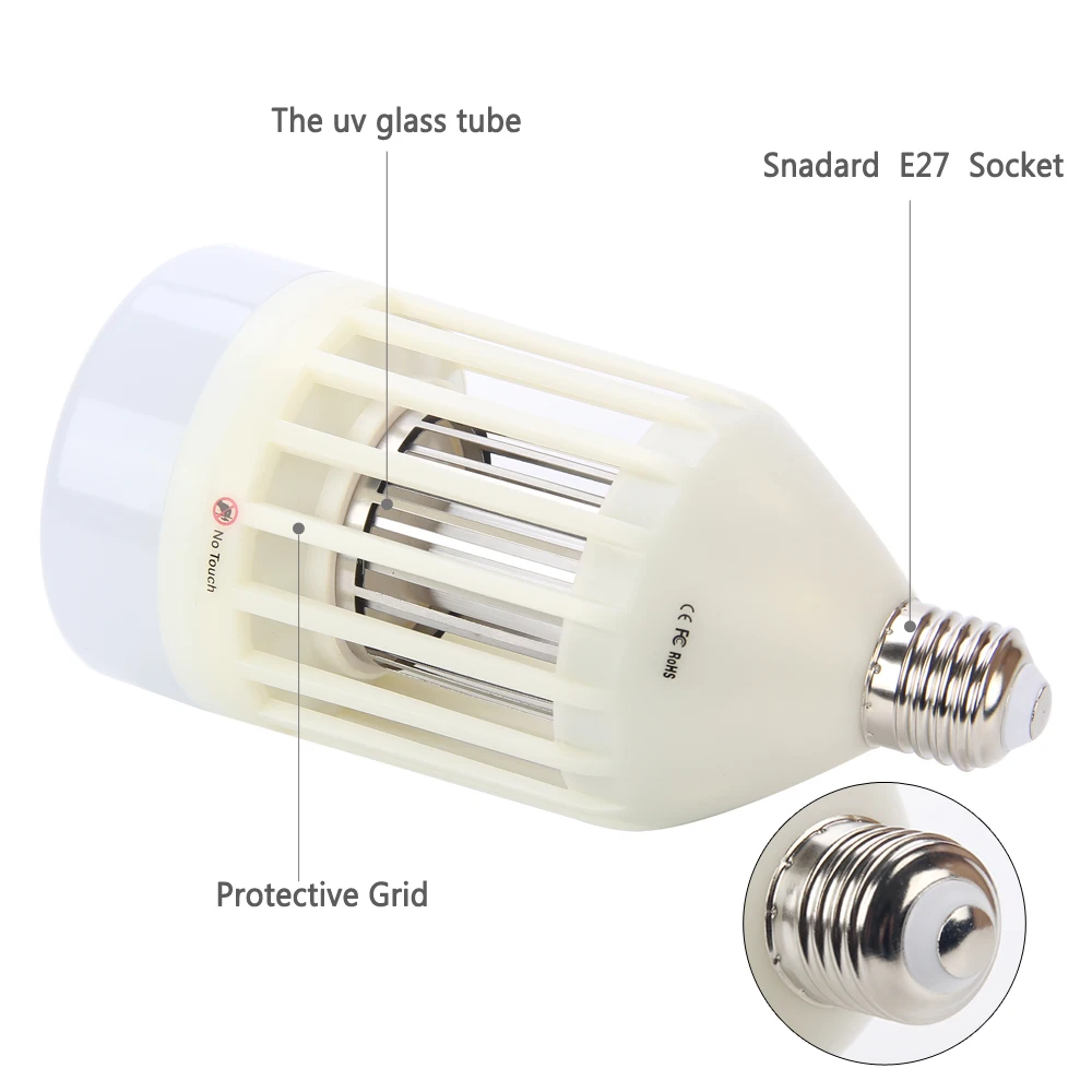 15 Вт AC110/AC220V москитная убийца ламп и УФ-8 Вт москитная убийца лампы E27 насекомых анти ошибки ОСА вредителями Fly Открытый парниковых