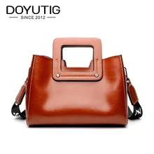 DOYUTIG Европейский Дизайн Женские сумки из спилка высокое качество гладкая кожа большие сумки женские повседневные сумки на плечо F567