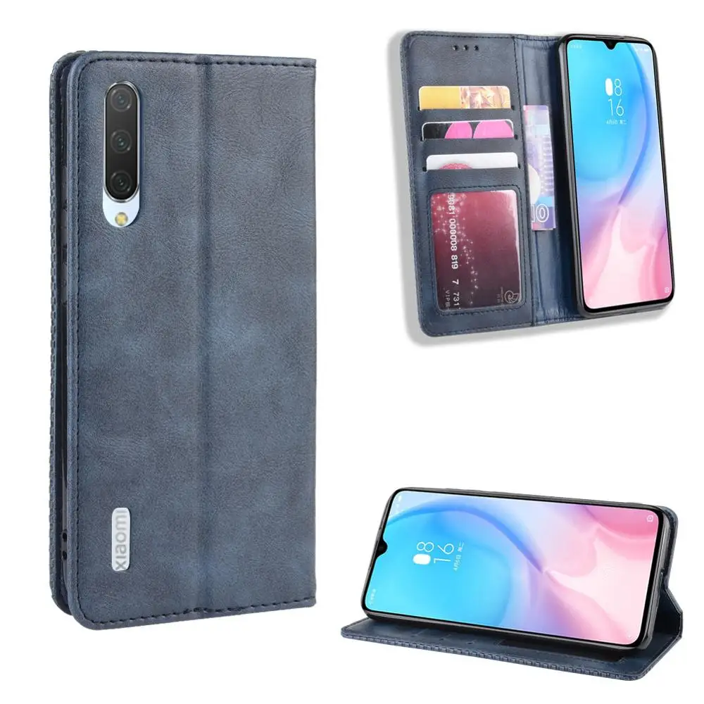 

For Xiaomi Mi A3 Case Xiaomi MiA3 Wallet Flip Style Vintage PU Leather Magnet Back Phone Cover For Xiaomi Mi A3 with Photo frame