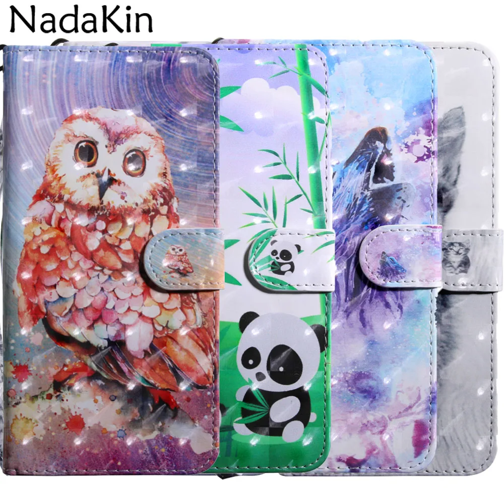 

For Motorola Moto E4 E5 Plus Z3 Play Go G6 3D Painted Book Case Leather Flip Phone Shell Purse Wallet Card Money Slots Holder