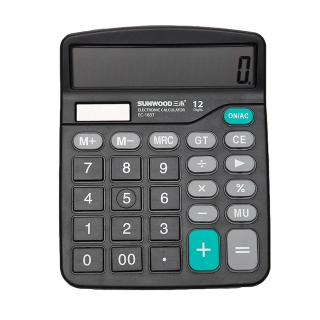 Sunwoo Ec 1837 Financial Accounting Calculator Large Screen Solar Sunwoo Ec 1837 Financial Accounting Calculator Large Screen Solar Dual Desktop For Student Office School Home