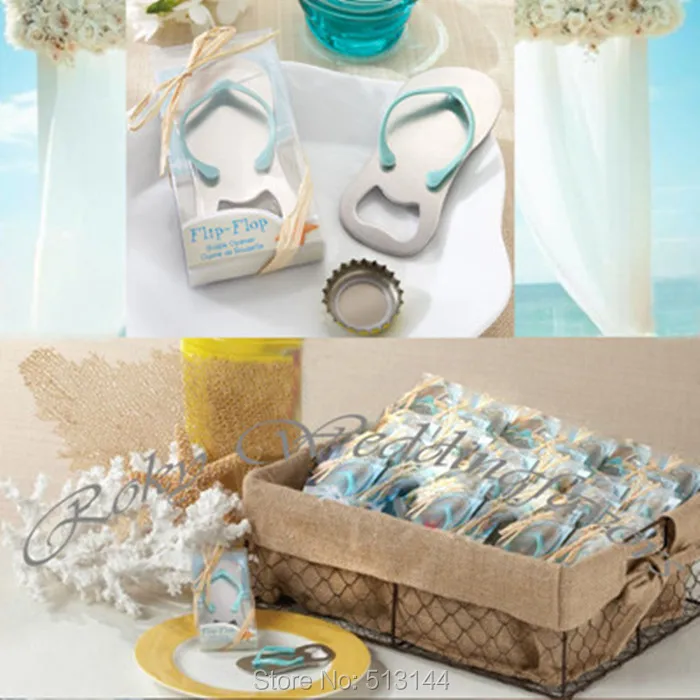 FREE SHIPPING 50pcs/lot "Pop the Top" Flip Flop Bottle Opener Wedding